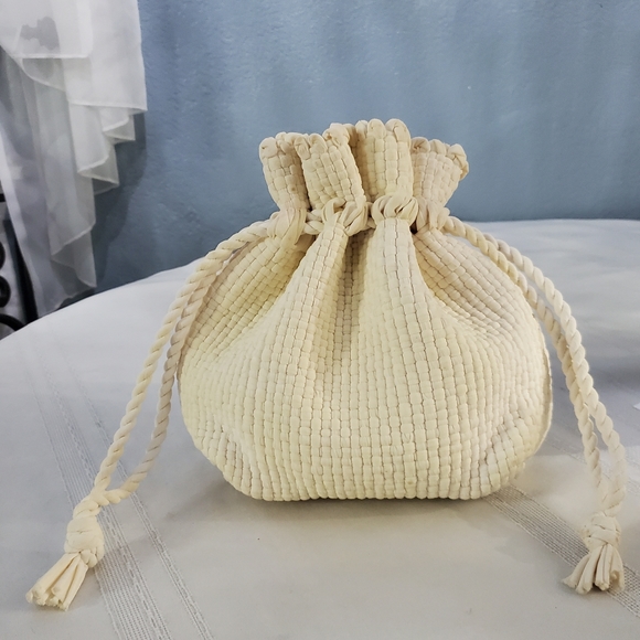 Vintage 1950s Skyland Crafts 100%Nylon  Woven Drawstring Boho Bag/Pouch - Picture 10 of 12